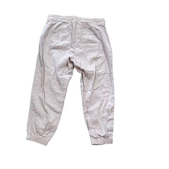 Gap Light Pink Pinstriped Cotton Drawstring Jogger Pant Size Large - Picture 2 of 5